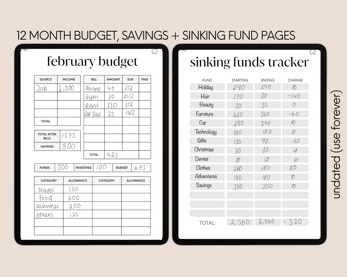 Digital Sinking Funds Planner - The Number 1 Ultimate Savings Planner