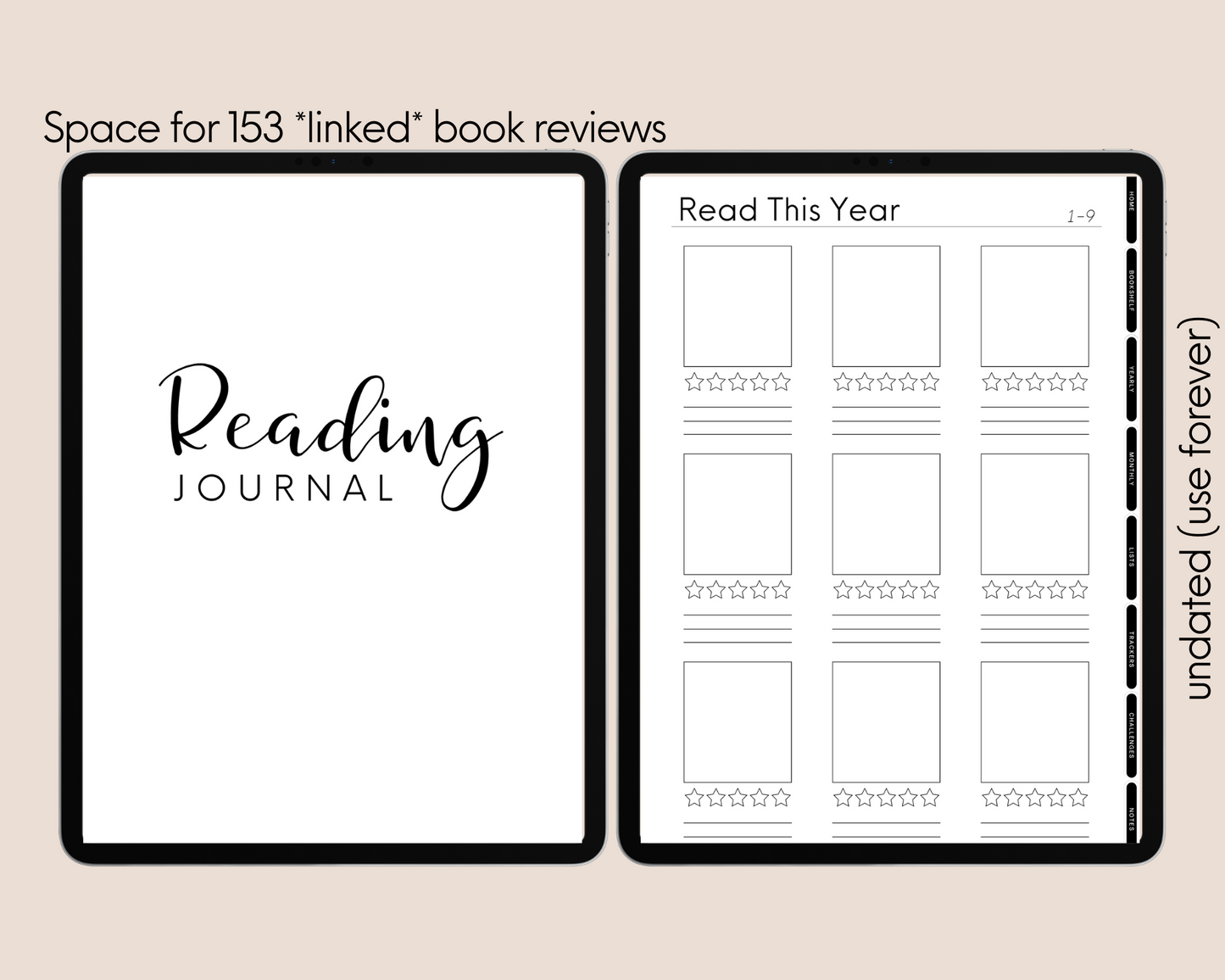 Digital Reading Journal | Reading Planner for Goodnotes and Notability!